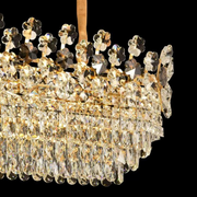 Cymandier Crystal Windsor Elegance 6x E14, диаметър 49 cm, лъскаво злато, регулируема височина
