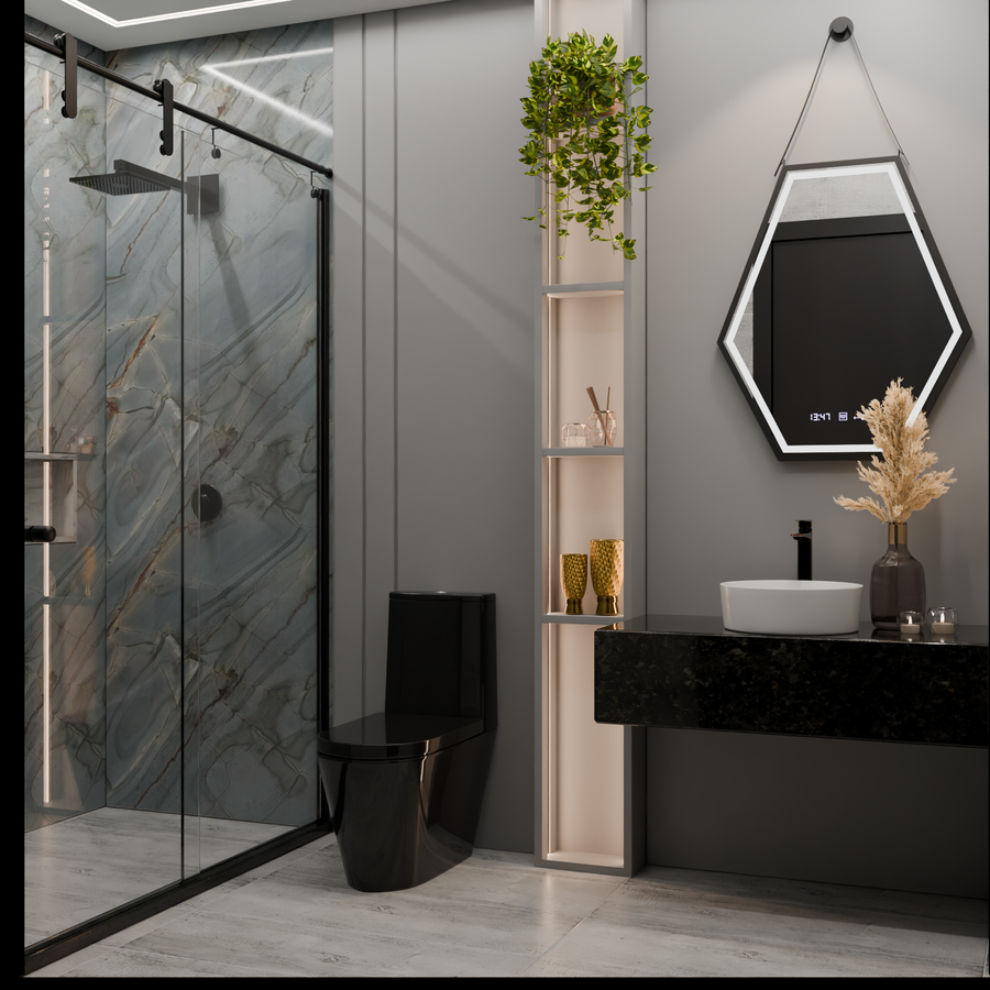 Правоъгълно светодиодно огледало, 120x80см, сензор за motionglow marcello, система за деактивиране, часовник и термометър, козметично увеличение
