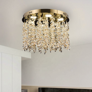 Кристален LED полилей LLC213/400GD кръгъл, 22W, студена/топла/неутрална светлина, кристал, злато