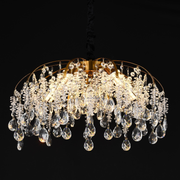 Кристален полилей Fiamma, 6x E14, диаметър 45 cm, злато