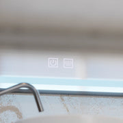 Огледало LED правоъгълна 90x75cm Edge Luminous Touch Defrition System, черна рамка