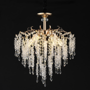 Кристален полилей Fiamma, 6x E14, диаметър 45 cm, злато