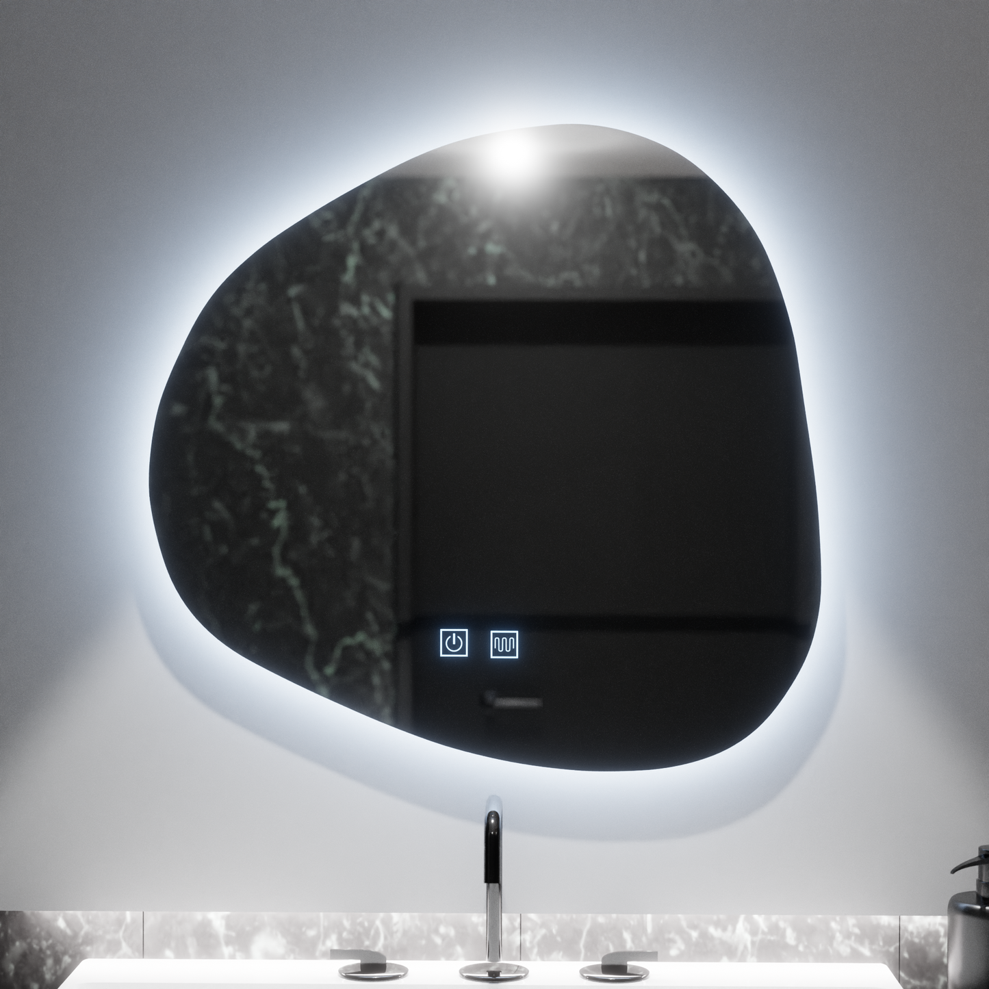 Органично LED огледало 60x60cm - Duna Touch Deframe Dimable System