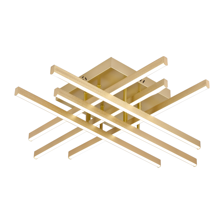 LED полилей с дистанционно управление LINEX, 83W, светлина 3000K/4000K/6000K, димируем, златен