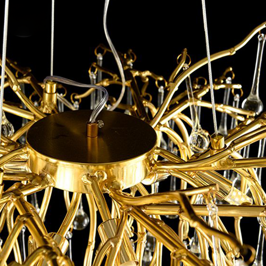 Crystal Chandelier Waltz Rhapsody, 9x G9, злато, 60 см, регулируема височина