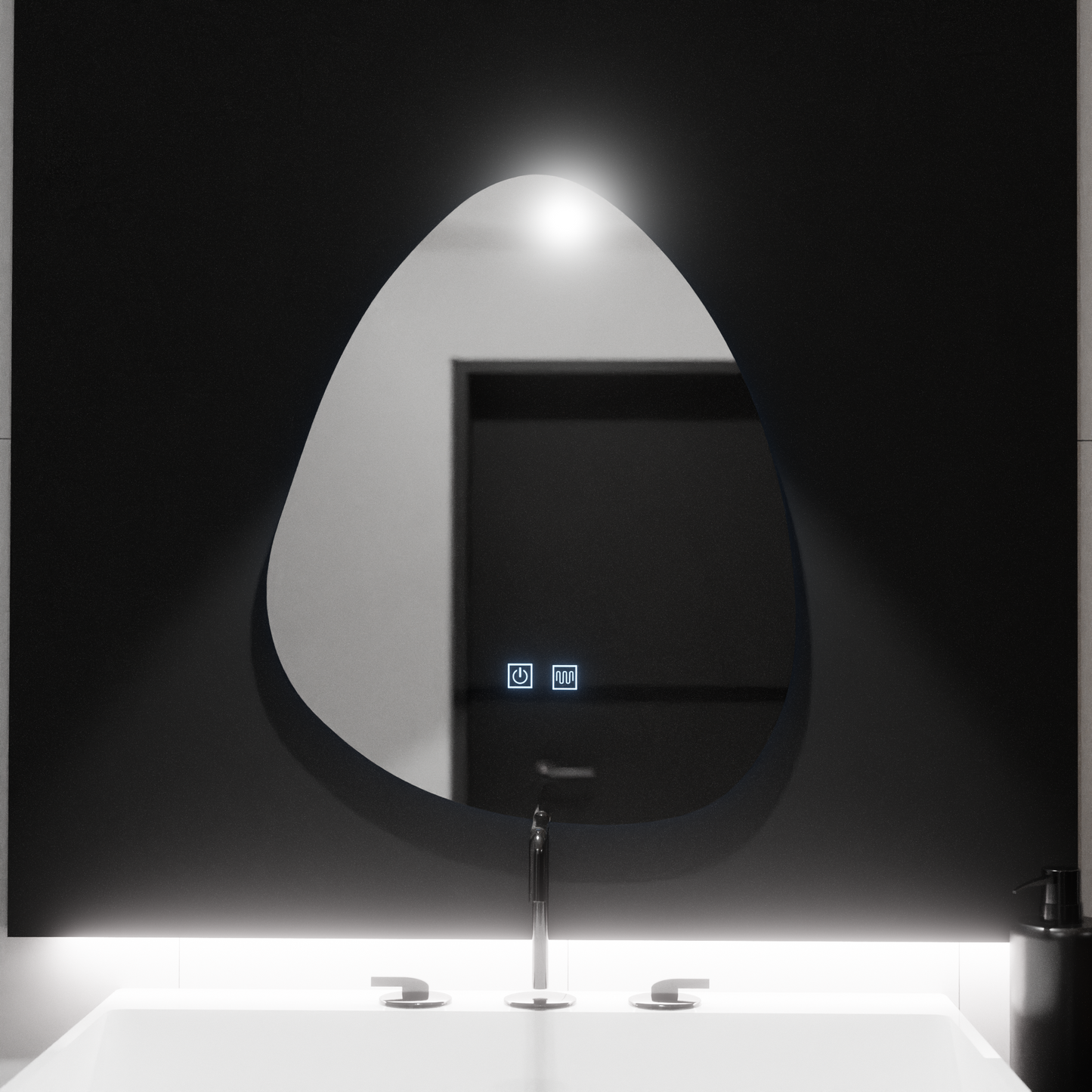 Органично LED огледало 80x60cm - Fluido Touch Deframe Dimable System