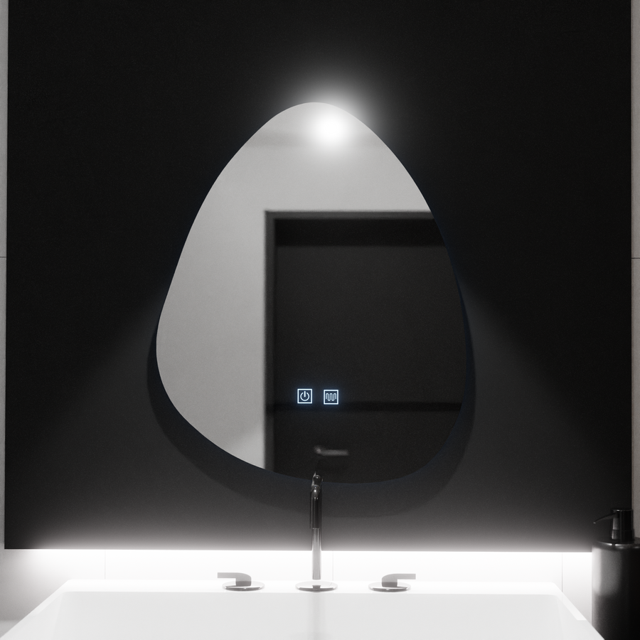 Органично LED огледало 80x60cm, Touch Fluido, система за деактивиране, маргаритка