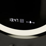 Кръгло LED огледало, 60 см, Celeste Motionglow Marcello, заместник -система, часовник и термометър, размирен