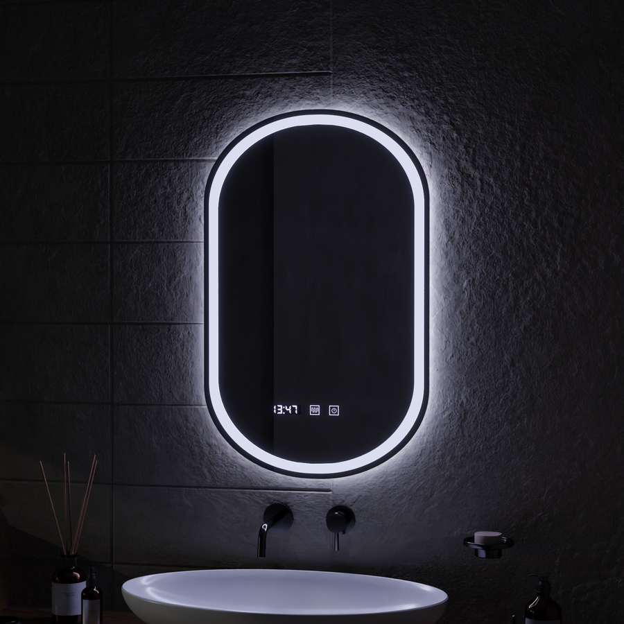 ONIRA LED Touch Mirror система против запотяване, часовник и температура 50x80 см