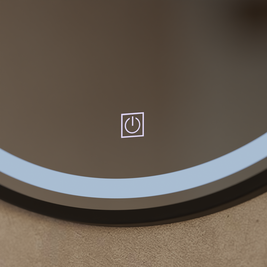 Кръгло LED огледало, 60см, основно докосване