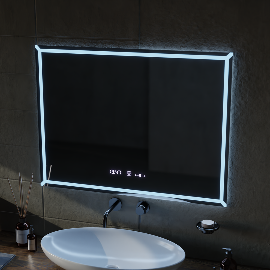 Правоъгълно светодиодно огледало, 60x80см, villaytouch marcello, демонтилна система, подразбираща се