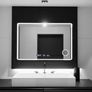 Огледално светодиодно правоъгълно 120x80 Aura Riflesso Puro Motionglow Marcello, система за размразяване, термометър и часовник, подразбиращ се