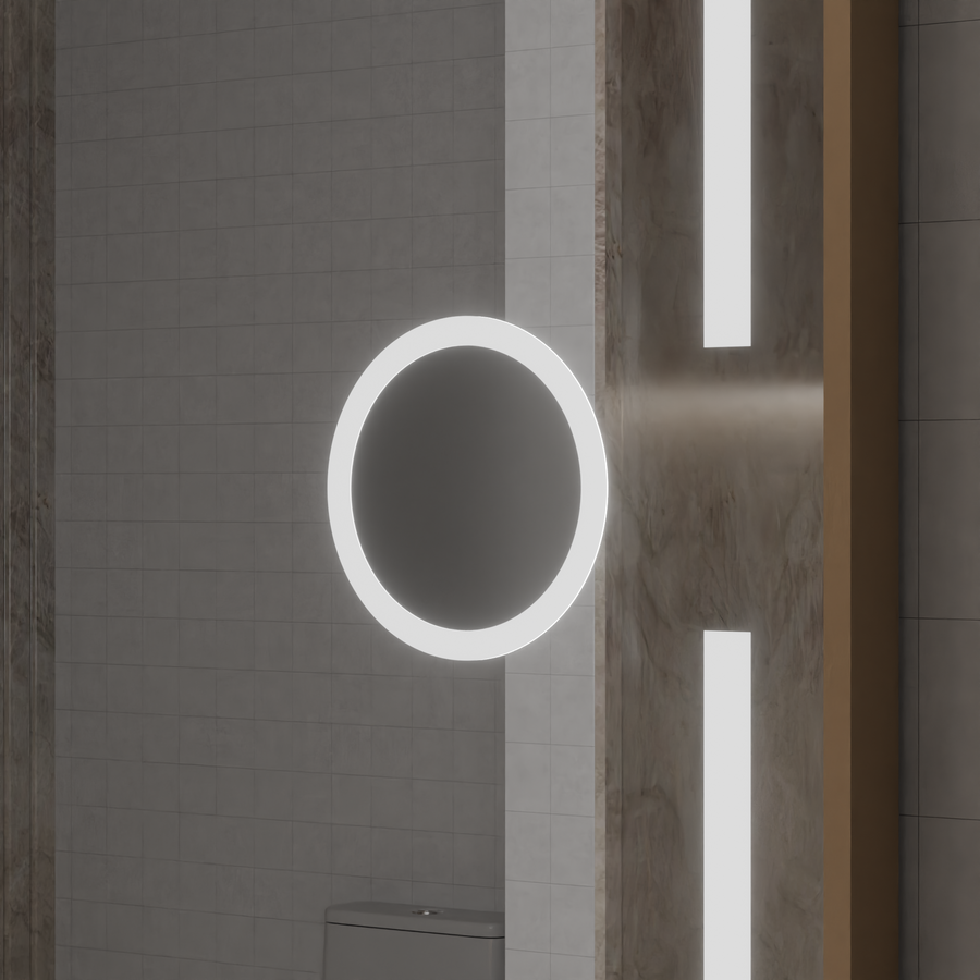 LED MotionGlow Sensor Mirror Isabell с функция за размразяване на размразяване 120x80 cm топло/студено/неутрална светлина, розово злато Brudhed, Marcello Funghi Collection