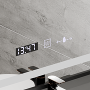 Правоъгълно светодиодно огледало, 60x80см, Verite Majeste Noir Motion Glow Marcello, система за размразяване, часовник и термометър, подразбиращ се