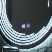 Кръгло LED огледало, 60 см, лира verità touch, система за размразяване, подразбираща се