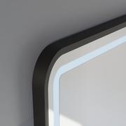 LED Touch Touch Gerhard Mirror Defrition System, часовник и температура 60x80 cm Black Brushd Frame
