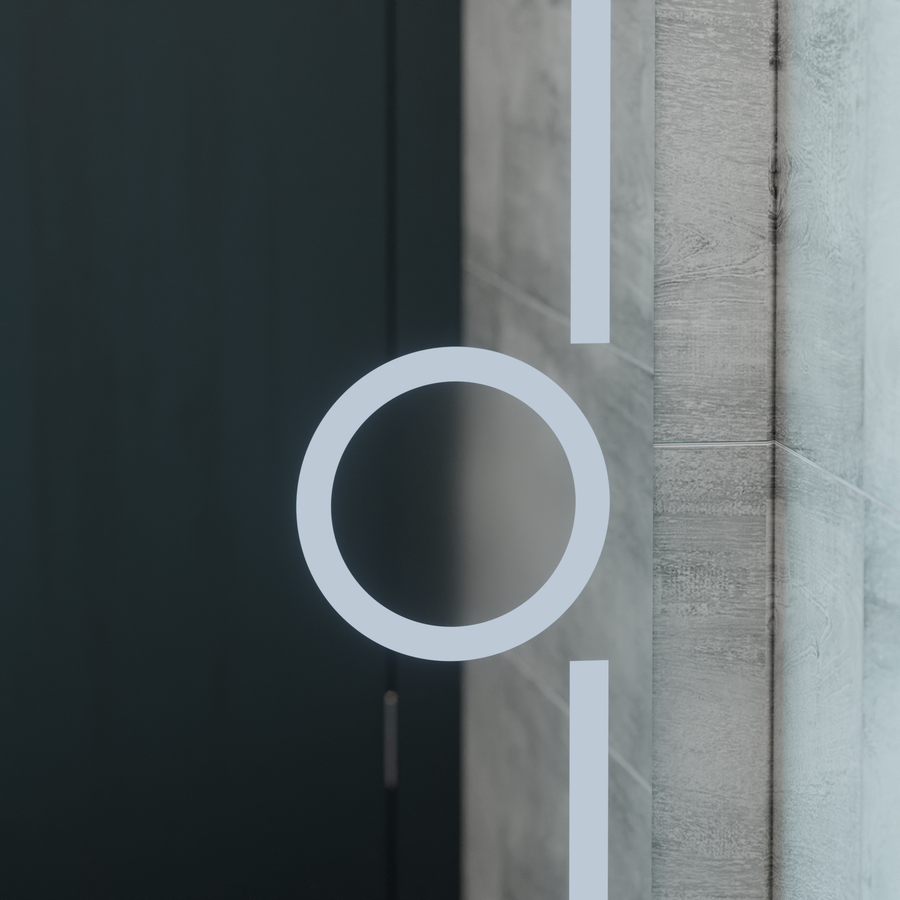 Правоъгълно светодиодно огледало, 75x90cm, eclat motionglow marcello, система за размразяване, часовник и термометър, козметичен луп