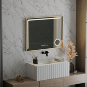 LED огледално сензор Motionglow Francesca 80x60 cm студена светлина/студ/неутра Намираща система Debrosting Clock Marcello Funghhi Collection