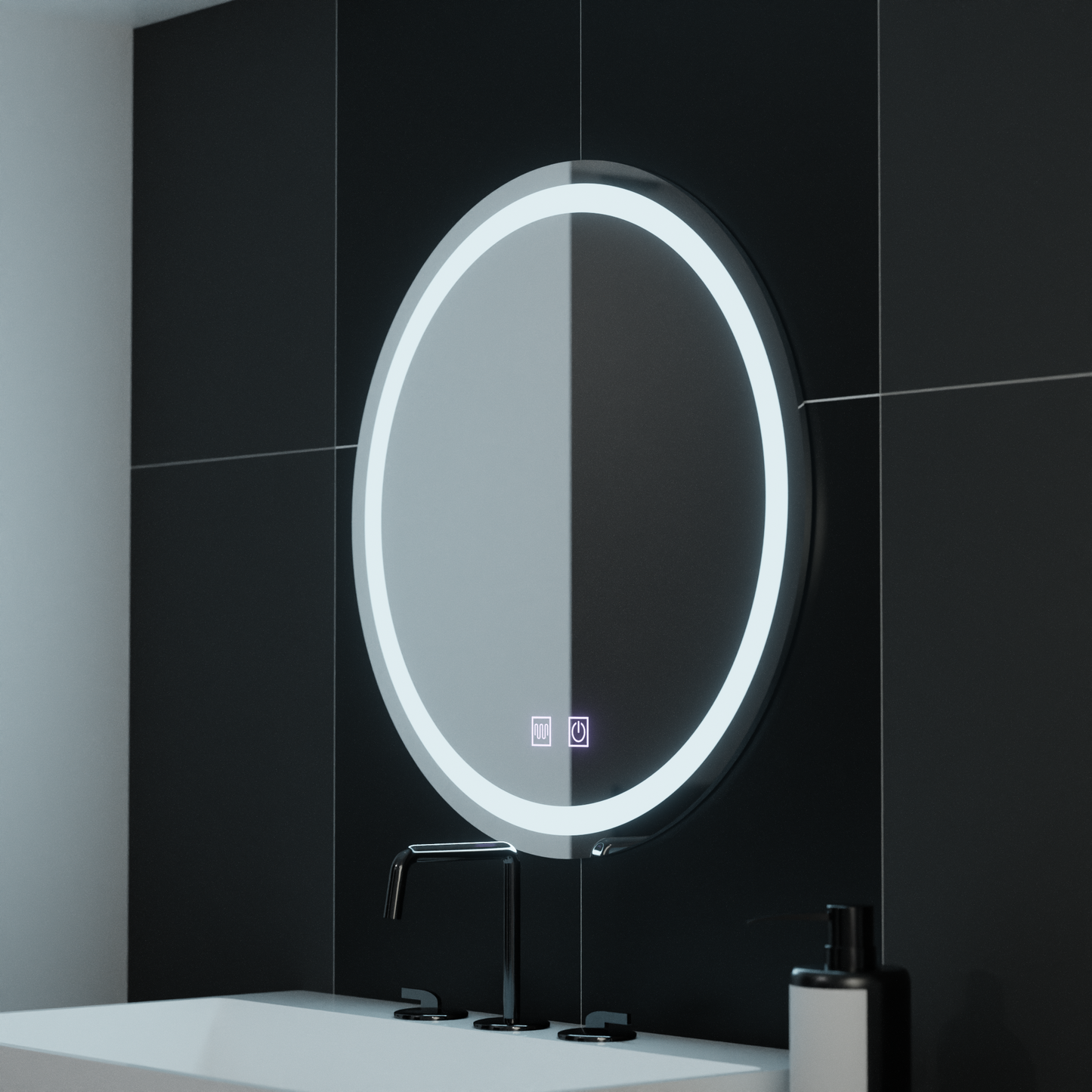 Огледален светодиод кръг 60см Lucea Touch System System