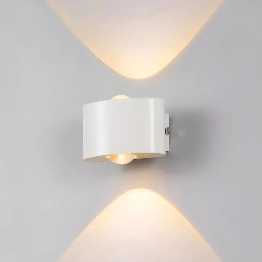 Fantasis Прилагайте външен и интериорен светодиод, 2 източника x 1W, IP65, метални, бели, 3000k