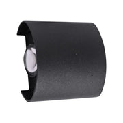 Fantasis Прилагайте външен и интериорен светодиод, 2 източника x 1W, IP65, Metallic, Black, 3000K