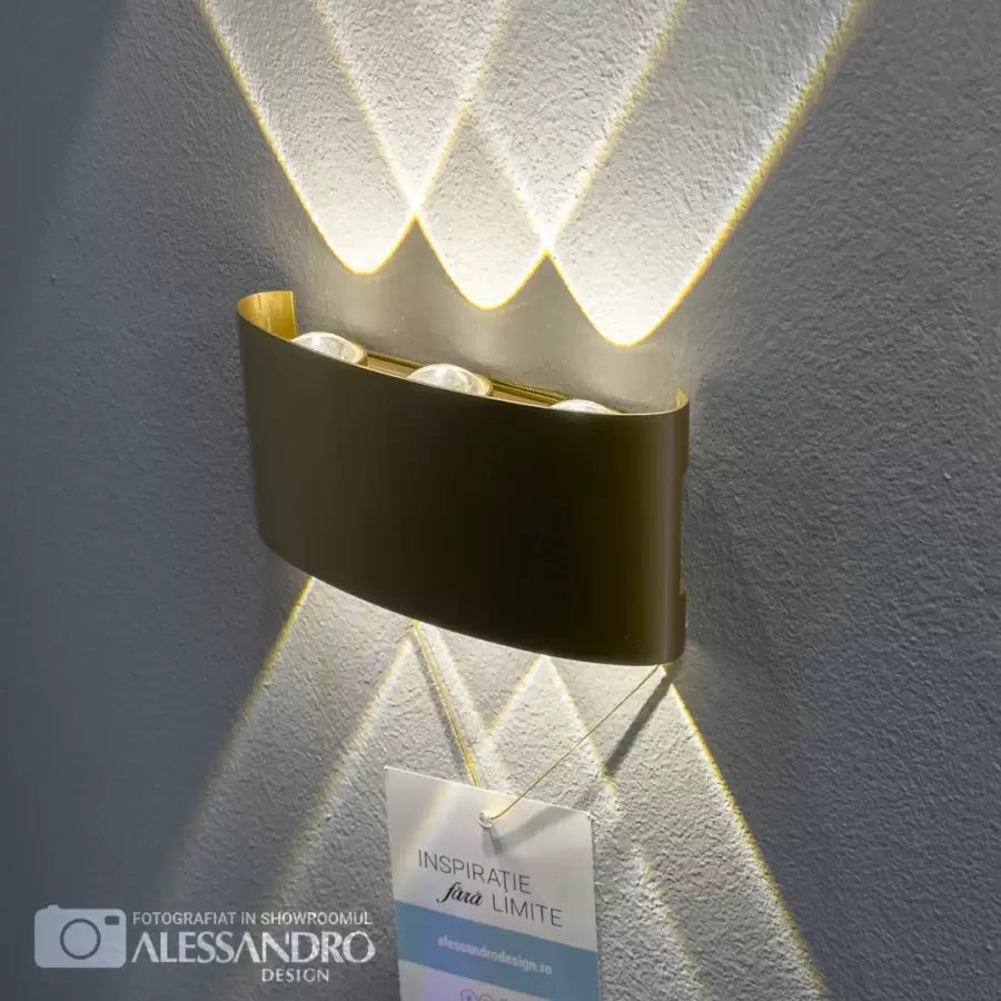 Fantasis Прилагайте външен и интериорен светодиод, 6 източника x 1W, IP65, метал, злато, 3000k