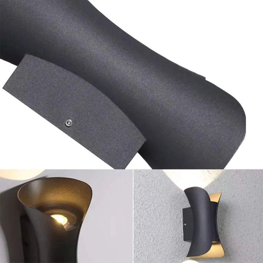 Нанесете екстериор LED HEBA, 10W IP65, метал, черно