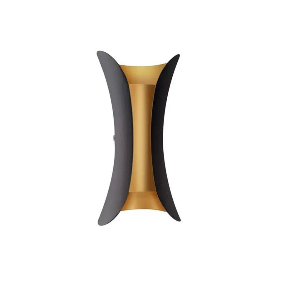 Нанесете външен LED Pauline, 10W, метал, черно и злато