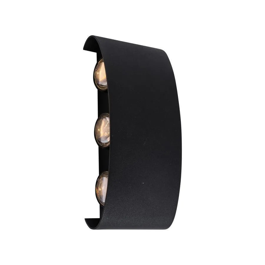 Fantasis Прилагайте външен и интериорен светодиод, 6 източника x 1W, IP65, Metallic, Black, 3000K