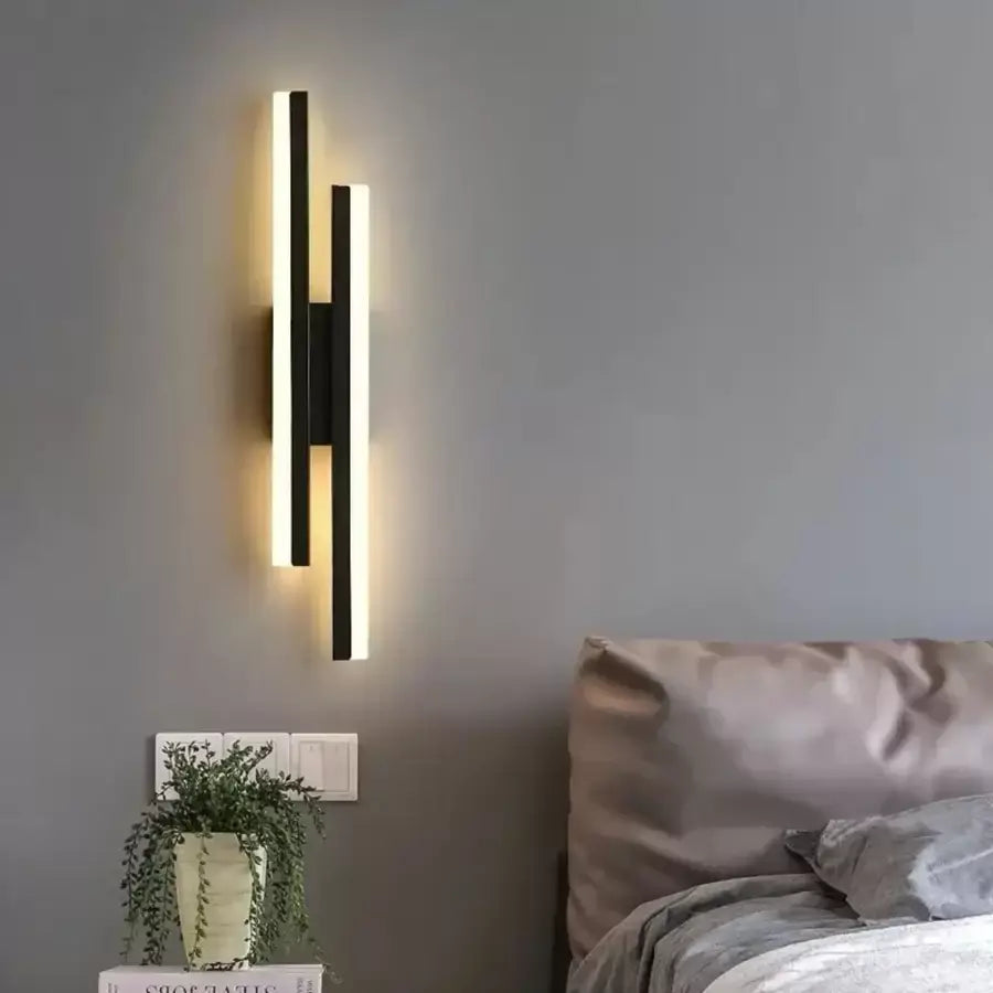 Прилагайте LED Lyra, 18W, акрил, черно и бяло