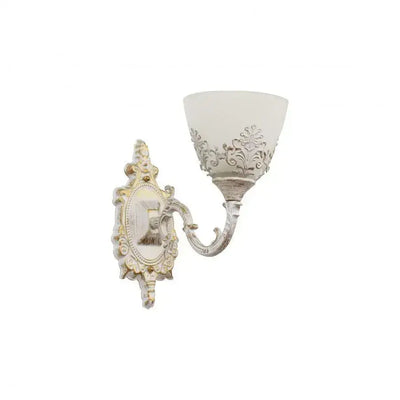 Нанесете селски къщичка, 1*E27, бяло, метал и стъкло