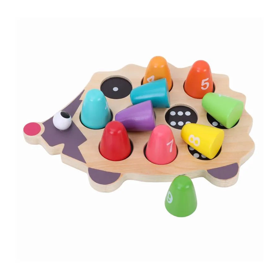 Играйте таралеж с асоциация с цифри