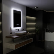 Правоъгълно светодиодно огледало, 60x80см, сензор за marcello marcello, система за обезобразяване, часовник и термометър, дайм