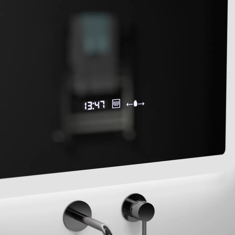 Правоъгълно светодиодно огледало, 60x80см, сензор за marcello marcello, система за обезобразяване, часовник и термометър, дайм