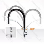 Кухненска батерия, санитарен месинг, хром черно, WZX/2019