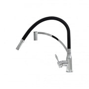 Кухненска батерия, санитарен месинг, хром черно, WZX/2019