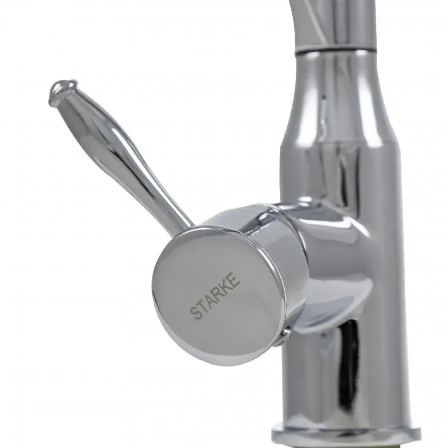 Кухненска батерия, санитарен месинг, хром черно, WZX/2019