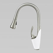 Кухненска батерия с извлечен душ, санитарен месинг, хром, W054