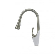 Кухненска батерия с извлечен душ, санитарен месинг, хром, W054