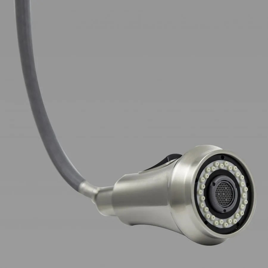 Кухненска батерия с извлечен душ, санитарен месинг, хром, W054