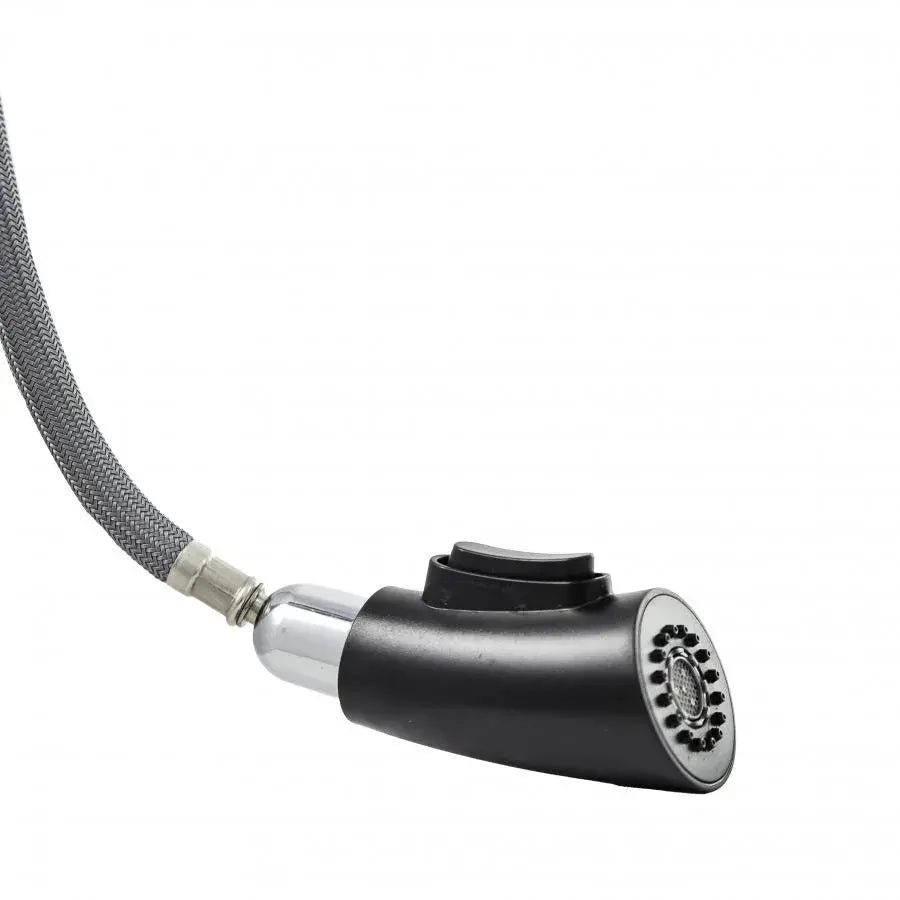 Кухненска батерия с извлечен душ, санитарен месинг, хром, W059