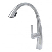 Кухненска батерия с извлечен душ, санитарен месинг, хром, W059