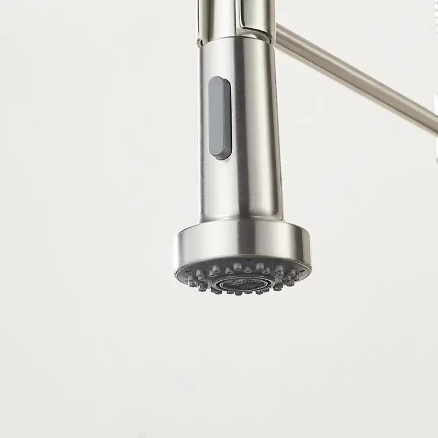 Кухненска батерия с извлечен душ, неръждаема стомана и месинг, yd/101