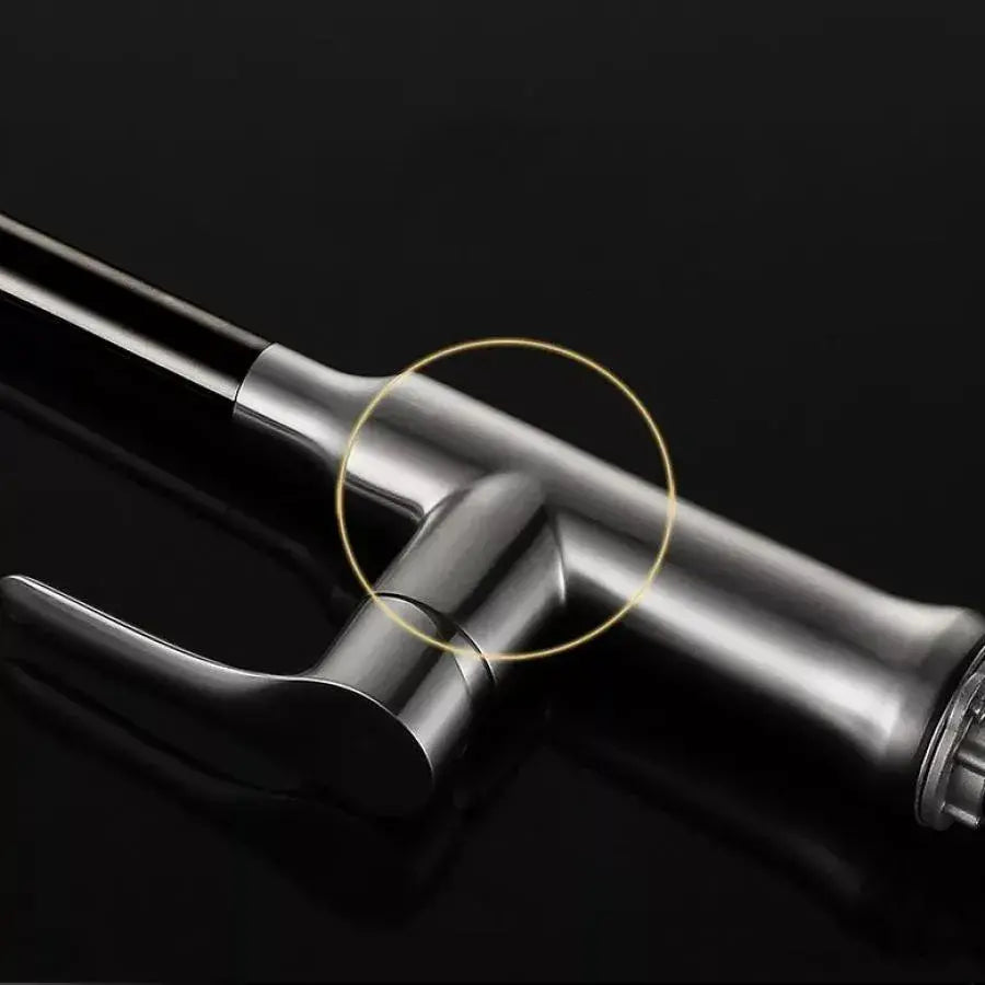 Кухня на батерията с извлечен душ, неръждаема стомана 304, сатен, CF023