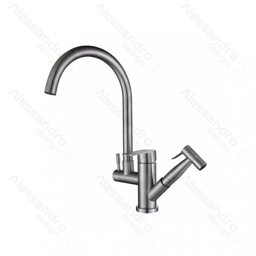 Кухня за батерии с извличащ се душ, неръждаема стомана 304, сатен, CF034