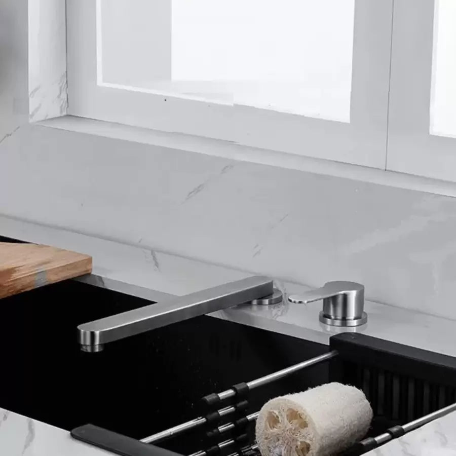 Премиум кухненска батерия, четка от неръждаема стомана, вдлъбнатина YSQ/107