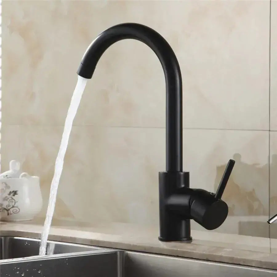 Кухненска батерия, неръждаема стомана UP304, черно, HS/LY008