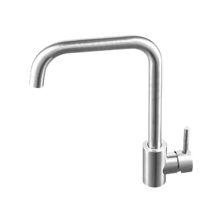 Кухня батерия Моноханд, въртяща се въртяща се патрон от неръждаема стомана сатени фитинги Комплект за фиксиране на фиксирания включен CF002