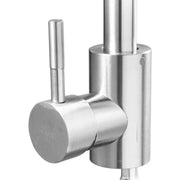 Кухня батерия Моноханд, въртяща се въртяща се патрон от неръждаема стомана сатени фитинги Комплект за фиксиране на фиксирания включен CF002