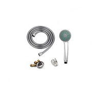 Лъскава батерия за хромирана вана - пълен комплект с 18 см въртеща тръба, пара, маркуч и ексцентрик